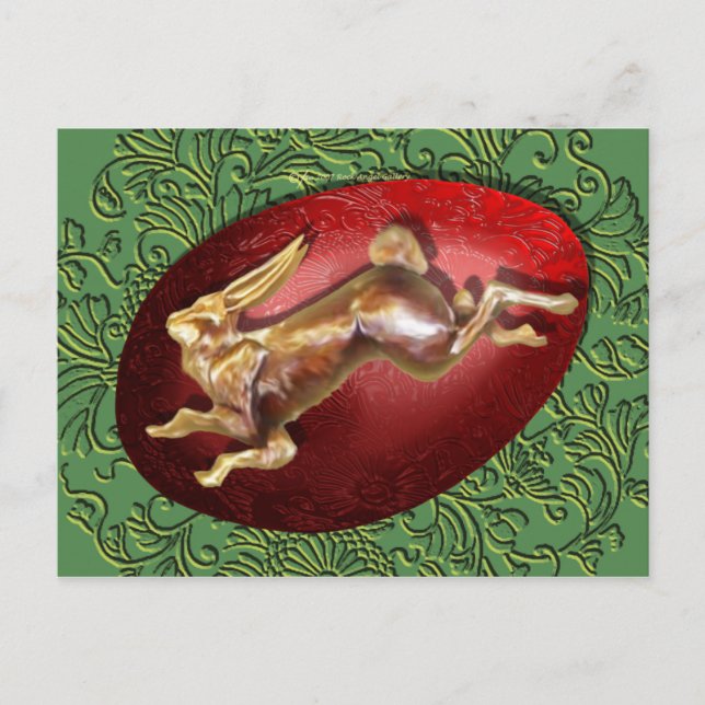 Vår Hare & Red Egg-vykort Vykort (Framsida)