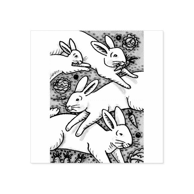 VÅR HARES, BUNNY RABBIT GUBBER FRIMÄRKE STÄMPEL (Tryck)