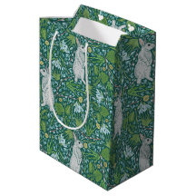 Vår Hares Pussy Willow Teal Garden Gift Bag