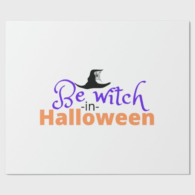 Var häxa i Halloween-tröja för Halloween  Presentpapper (Platt)