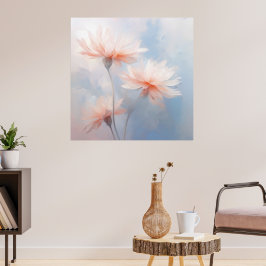 Vår Hazy Pastel Petal Wildblomma Blommigtar av Ava Poster