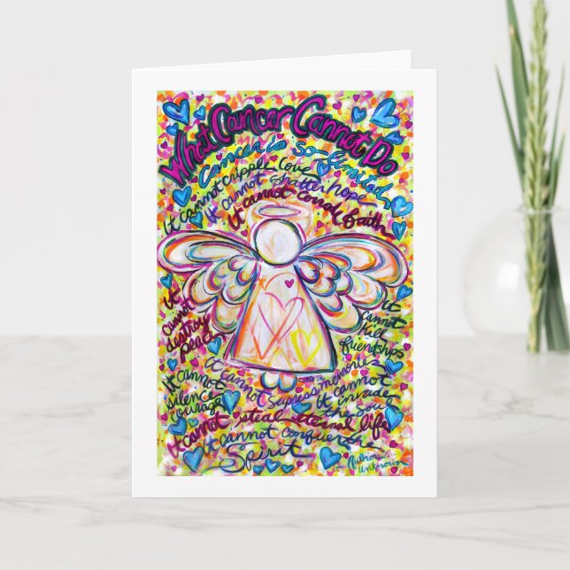 Vår Hearts Cancer Angel Greeting Card Kort (Framsida)