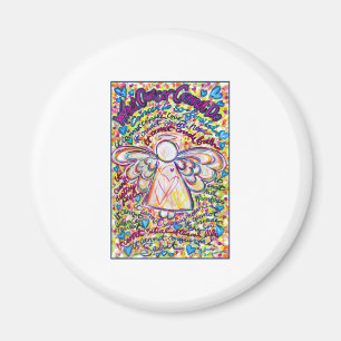 Vår Hearts Cancer Angel Magnet