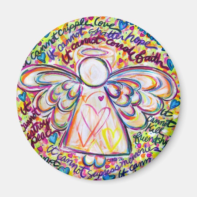 Vår Hearts Cancer Angel Magnet (Framsidan)