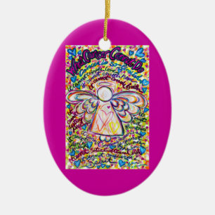 Vår Hearts Cancer Angel Ornament anpassat