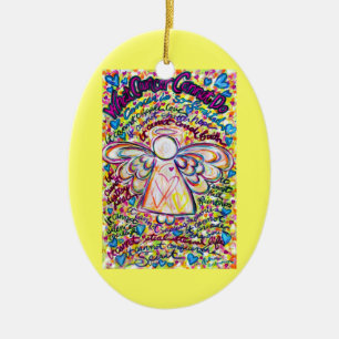 Vår Hearts Cancer Angel Ornament Customized