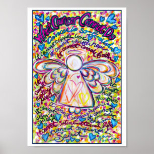 Vår Hearts Cancer Angel Print (vit Kant) Poster