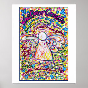 Vår Hearts Cancer Angel Print (vit Kant) Poster