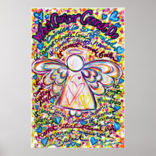 Vår Hearts Cancer kan inte göra angel Art Painting Poster