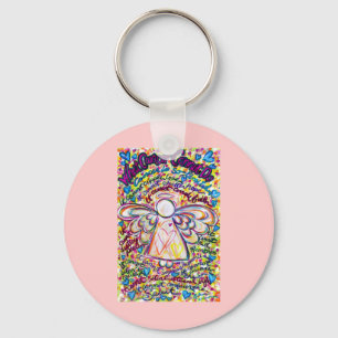 Vår Hearts Cancer kan inte göra angel Keychain Nyckelring