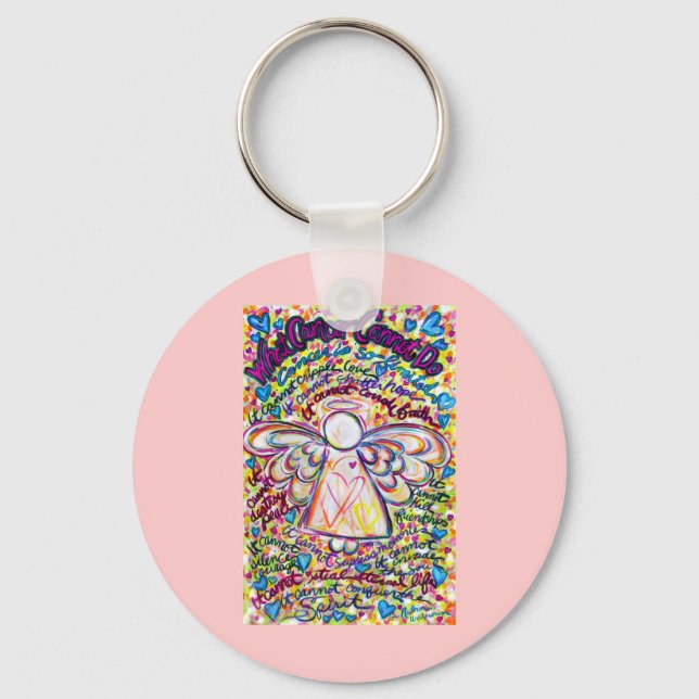 Vår Hearts Cancer kan inte göra angel Keychain Nyckelring (Framsida)
