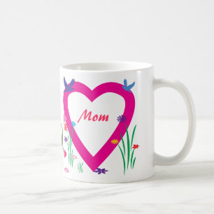 Vår, Hearts, Kärlek Mors dag Kaffemugg