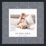 Vår hela värld, snabbfotogeometri fototryck<br><div class="desc">Hela vår värld poster snabbfotots geometriska stil. Bakgrunden till färg kan ändras.</div>