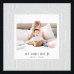 Vår hela värld, snabbfotogeometri fototryck<br><div class="desc">Hela vår värld poster snabbfotots geometriska stil. Bakgrunden till färg kan ändras.</div>