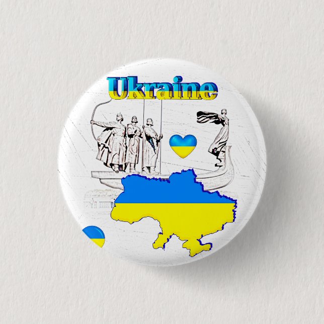 VÅR HEMVIST - UKRAINA-designsamling Knapp (Framsida)