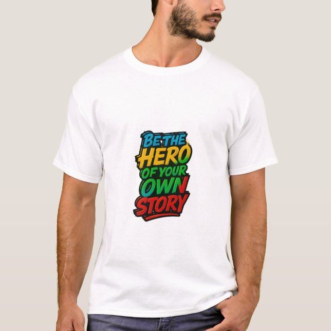 Var Hero - Motiverande citat T-Shirt (Framsida)