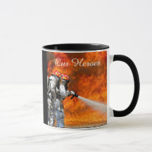 "Vår Hero" Mugg, Firefighter stöder Mugg