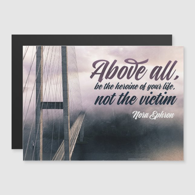 Var Heroine på ditt livs magnetkort Magnetisk Inbjudningskort (Fram/baksida)