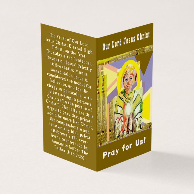 Vår Herre Jesus Kristus Präst Bönkort Kort (Utsida)