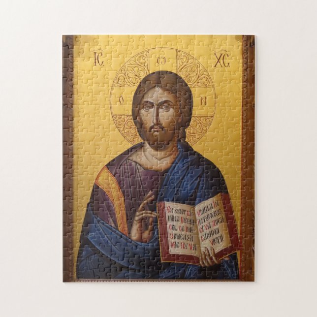 Vår Herre och Savior Jesus Kristus Icon Pussel (Vertikal)