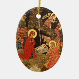 Vår Herre och Savior Jesus Kristus Julgransprydnad Keramik