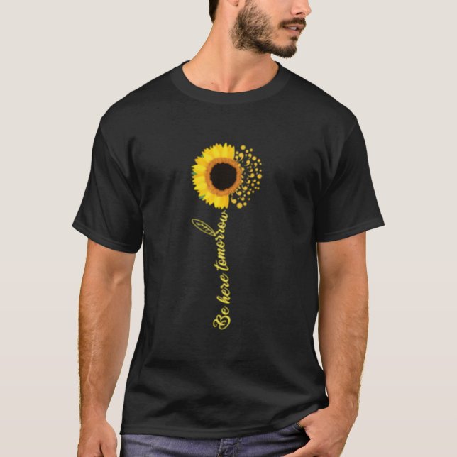 Var Hier I Morgon Tal Positivitet T Shirt (Framsida)