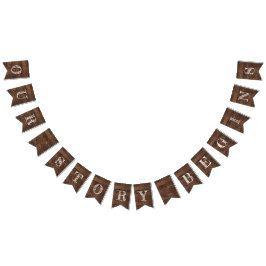 Vår historia börjar Barn Wood Bröllop Vimplar