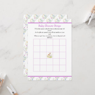 Vår Hjort Baby Shower Bingo Inbjudningar