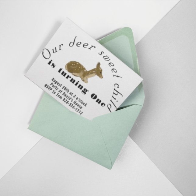 Vår Hjort, inbjudan till barnfödelsedag (Skapare uppladdad)