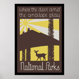 var hjorten och antilopet leker poster