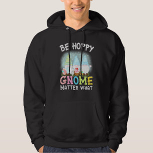 Var Hoppy Gnome Matter vad Vår Cute Påsk dag Hoodie
