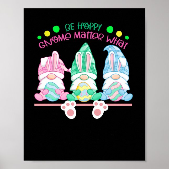 Var Hoppy Gnome What Sticker Poster (Framsidan)