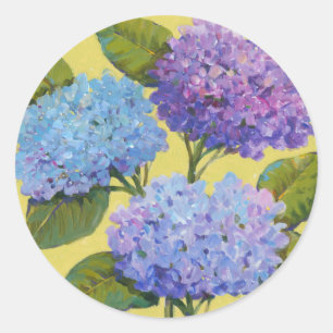Vår Hydrangeas I Runt Klistermärke