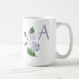 Vår HYRDANGEA med anpassadet brev Kaffemugg