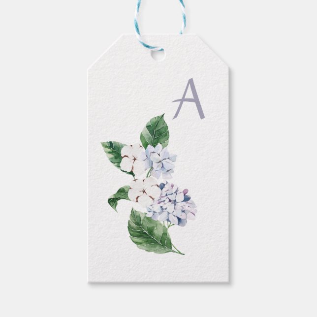 Vår HYRDANGEA med anpassadet brev Presentetikett (Framsidan)