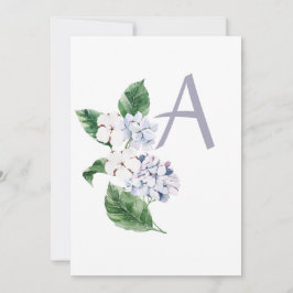 Vår HYRDANGEA med anpassadet brev Tack Kort