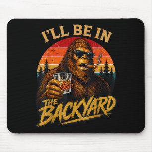 Var i bakgården vintage bigfoot roliga fäder musmatta