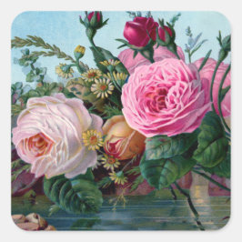 Vår i Bloom Sticker Fyrkantigt Klistermärke