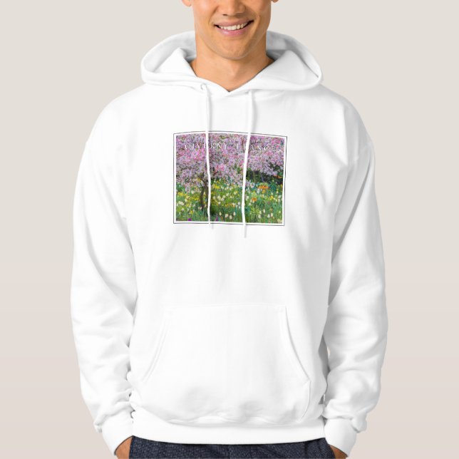 Vår i Claude Monets trädgård Hoodie (Framsida)