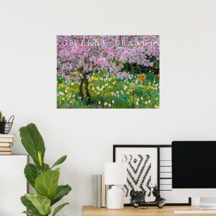 Vår i Claude Monets trädgård Poster