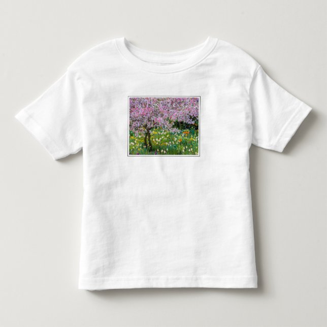 Vår i Claude Monets trädgård T Shirt (Framsida)