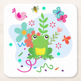 Vår i Garden Underlägg Papper Kvadrat