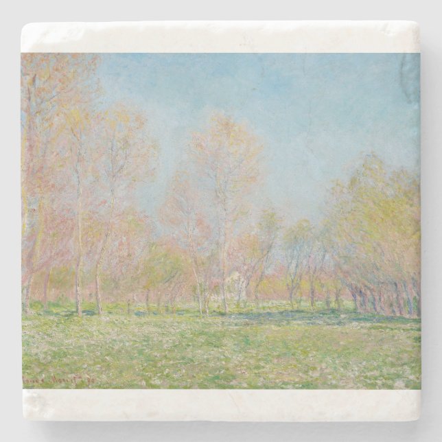 Vår i Giverny av Claude Monet Stenunderlägg (Framsidan)