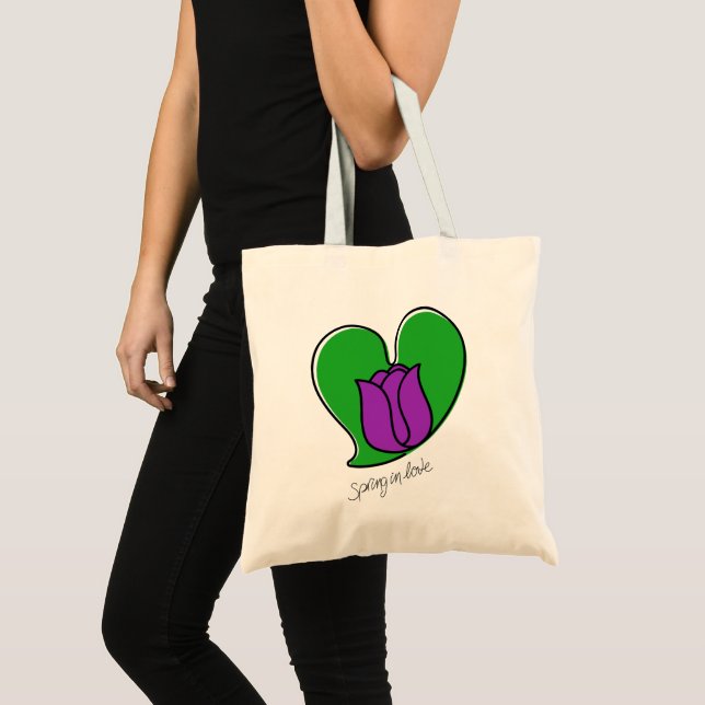 Vår i Kärlek - Lila Tulips Tygkasse (Framsida (produkt))