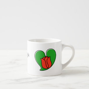 Vår i kärlek - röda tulpaner espressokopp