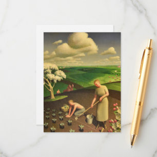Vår i Land efter Grant Wood Tilläggskort