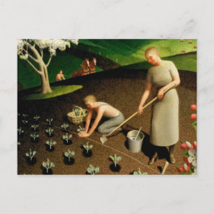 Vår i landet, 1941 av Grant Wood Vykort