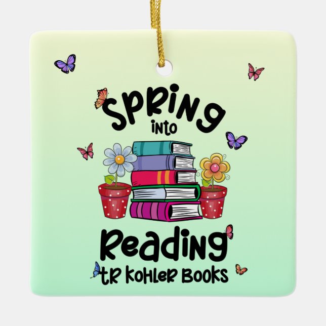 Vår i läsning TR Kohler Bokar Julgransprydnad Keramik (Framsida)