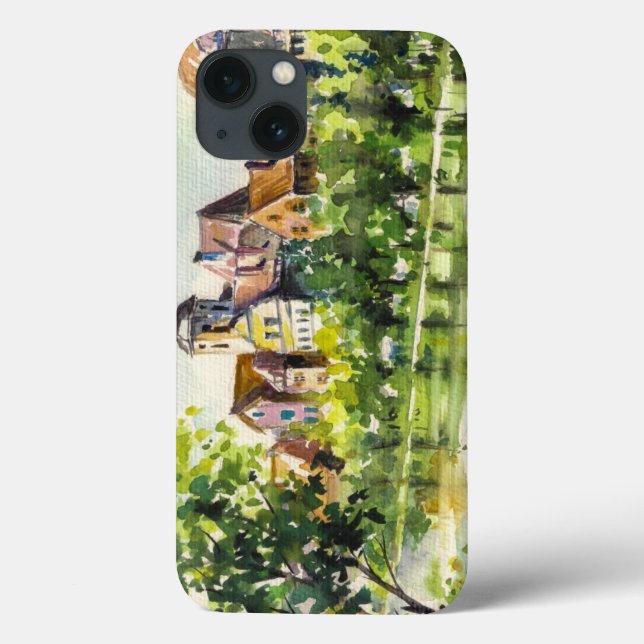 Vår i liten stad på floden (Baksida)