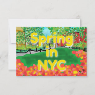 Vår i NYC-tackkort Tack Kort